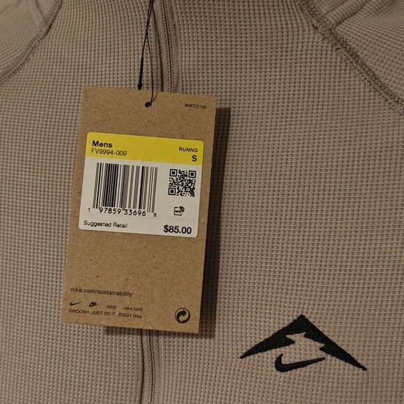 NIKE Trail 1/2 Zip Running Top Large Men's S Gray Dri-Fit FV9994-009 Sweater - Picture 6 of 16